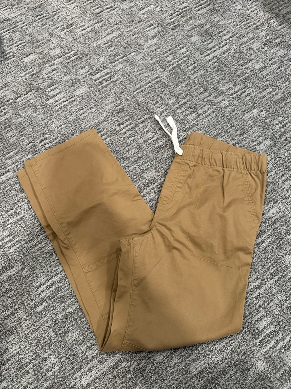 Cat & Jack Boys Husky Drawstring Chino Pants in Tan